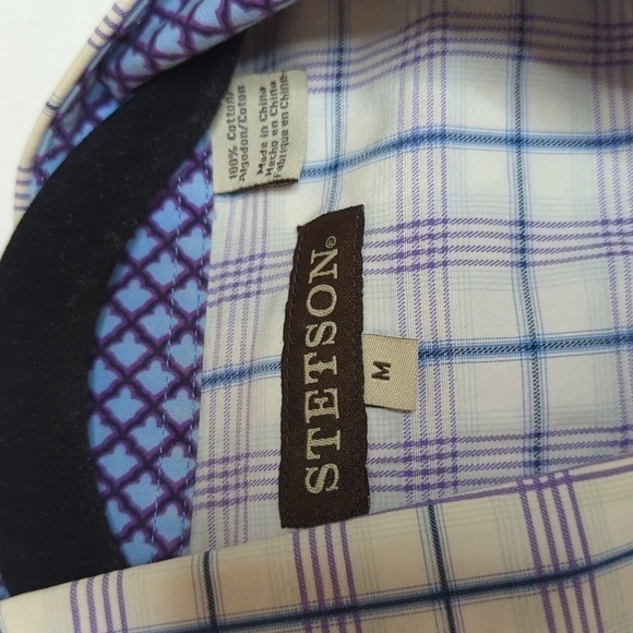 Stetson Men Button Down Shirt Plaid - Picture 3 of 8